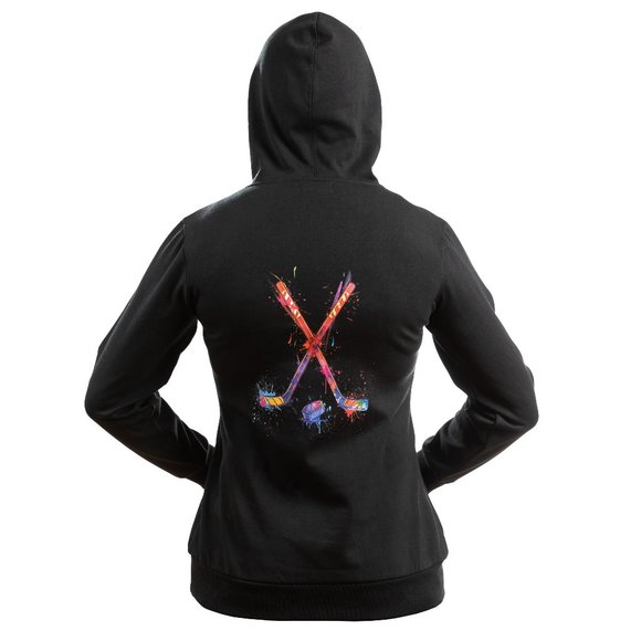 Women's Graffiti Sticks Hockey Hoodie - Picture 4 of 6